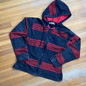 Red and Black Striped Jacket